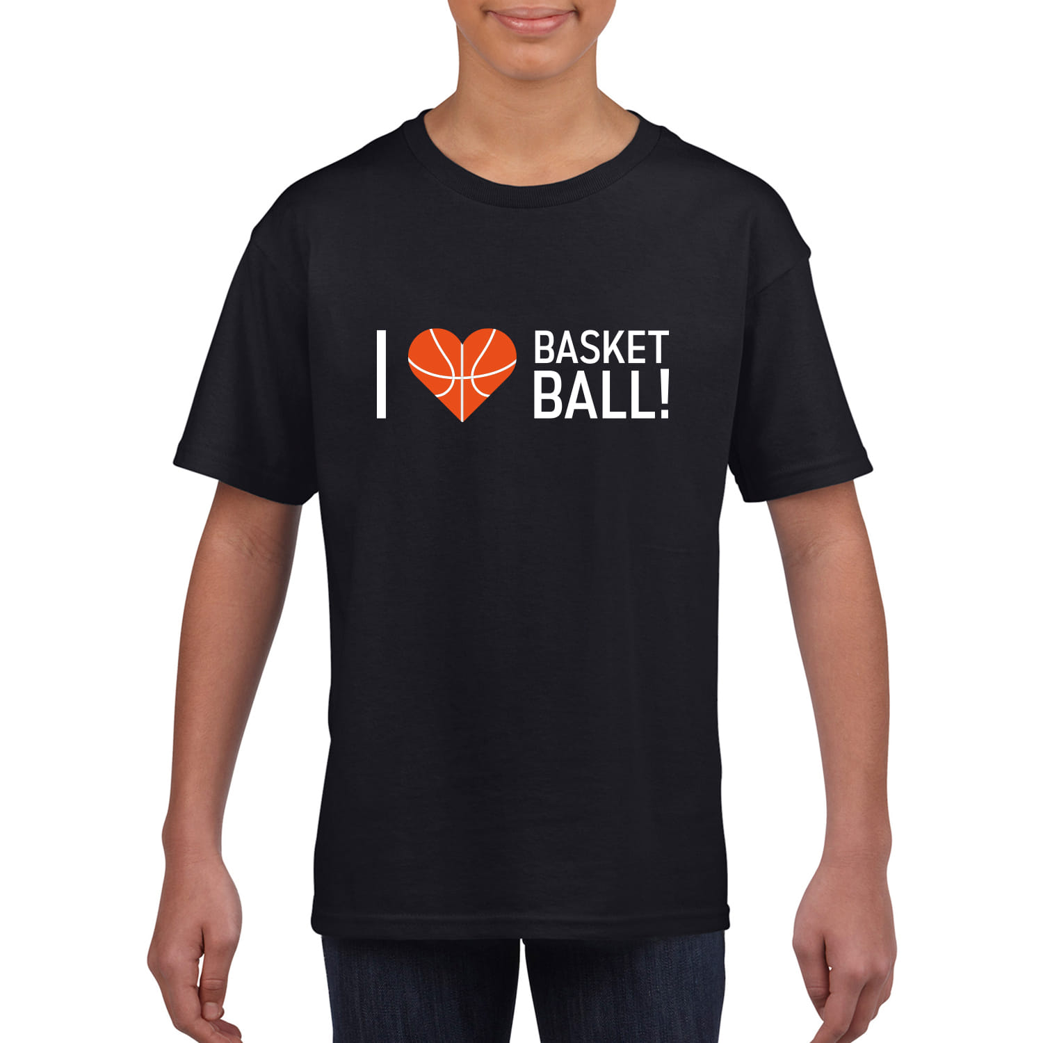 Kinder T-Shirt "I love Basketball"